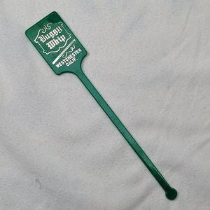 Vintage Green Buggy Whip Steak House Swizzle Stick Westchester California